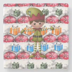 Onderzetter kerst met marmer Stone