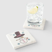 Onderzetter kerst met marmer Stone (Zijkant)