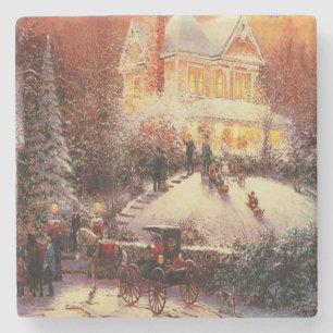 Onderzetter kerst met marmer Stone