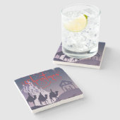 Onderzetter kerst met marmer Stone (Zijkant)