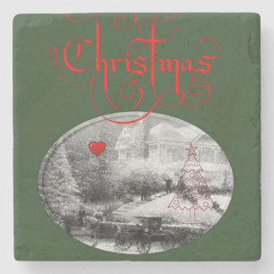 Onderzetter kerst met marmer Stone