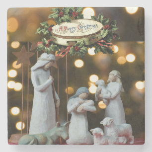 Onderzetter kerst met marmer Stone