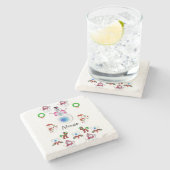 Onderzetter kerst met marmer Stone (Zijkant)