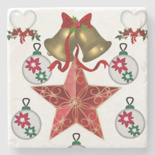 Onderzetter kerst met marmer Stone