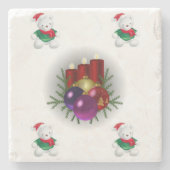 Onderzetter kerst met marmer Stone (Voorkant)