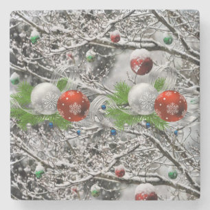 Onderzetter kerst met marmer Stone