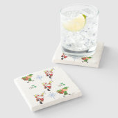 Onderzetter kerst met marmer Stone (Zijkant)