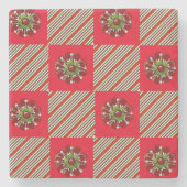 Onderzetter kerst met marmer Stone (Voorkant)