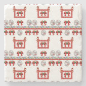 Onderzetter kerst met marmer Stone (Voorkant)