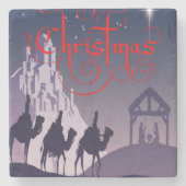 Onderzetter kerst met marmer Stone (Voorkant)