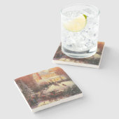 Onderzetter kerst met marmer Stone (Zijkant)