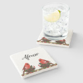 Onderzetter kerst met marmer Stone (Zijkant)