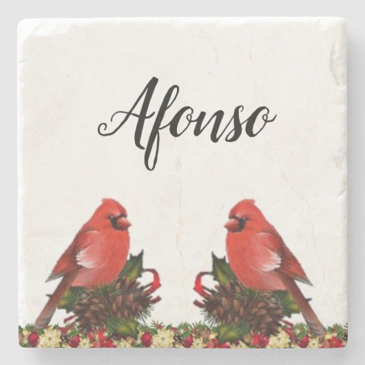 Onderzetter kerst met marmer Stone (Voorkant)