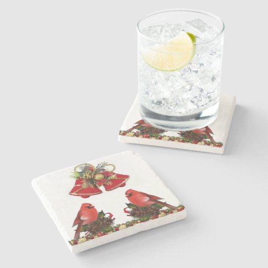 Onderzetter kerst met marmer Stone (Zijkant)