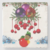 Onderzetter kerst met marmer Stone (Voorkant)