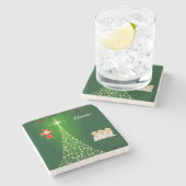 Onderzetter kerst met marmer Stone (Zijkant)