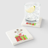 Onderzetter kerst met marmer Stone (Zijkant)