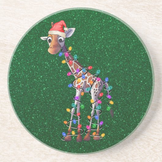 Onderzetter kerstGiraffe (Voorkant)