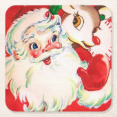 Onderzetter kerstkerstkerstkerstrendierfeest (Voorkant)