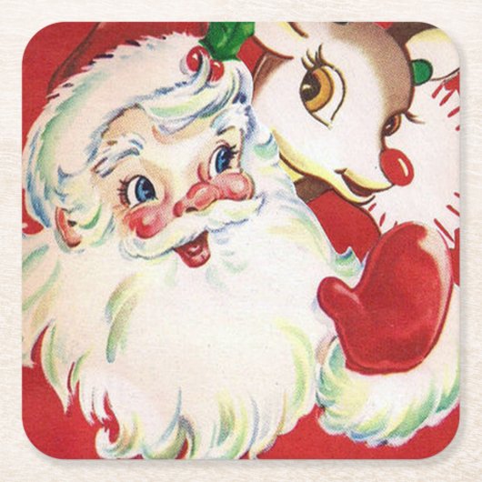 Onderzetter kerstkerstkerstkerstrendierfeest (Voorkant)