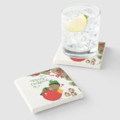 Onderzetter kerstmarmer, Elf (Zijkant)