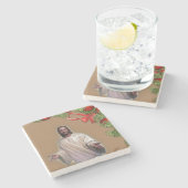 Onderzetter kerstmarmer, Jezus Christus (Zijkant)