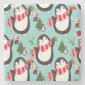 Onderzetter kerstmarmer, Penguin (Voorkant)
