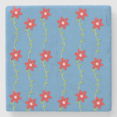 Onderzetter kerstmarmer, Poinsettia (Voorkant)