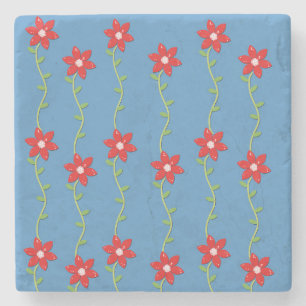 Onderzetter kerstmarmer, Poinsettia