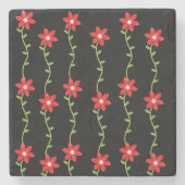 Onderzetter kerstmarmer, Poinsettia (Voorkant)