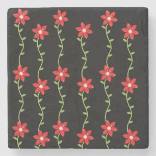 Onderzetter kerstmarmer, Poinsettia