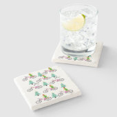 Onderzetter kerstmarmer Stone Snowman Elf (Zijkant)