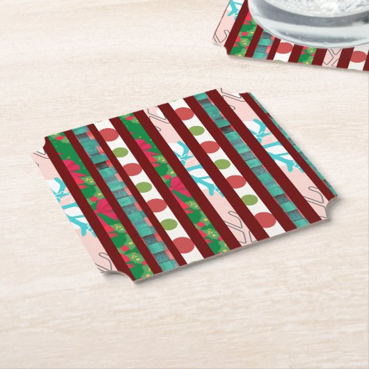 Onderzetter kerstpapier (Gekanteld)