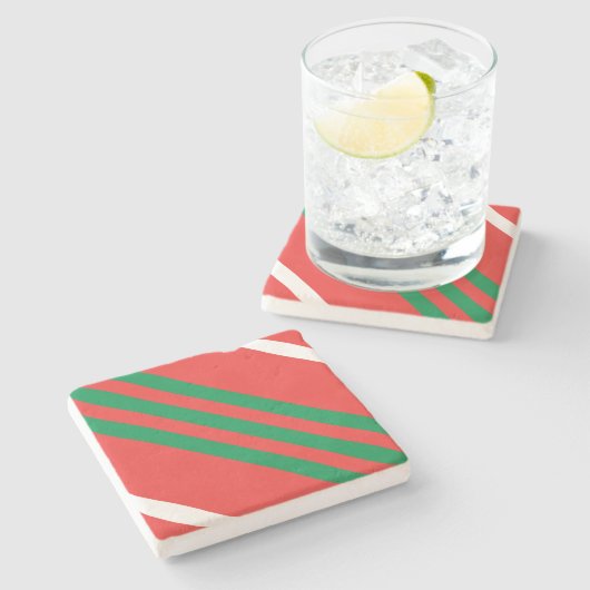 Onderzetter kerststrepen (Zijkant)