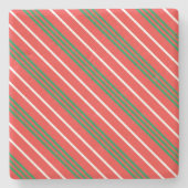 Onderzetter kerststrepen (Voorkant)