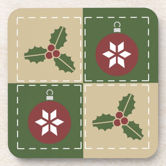 Onderzetter kerstvierkant (Voorkant)