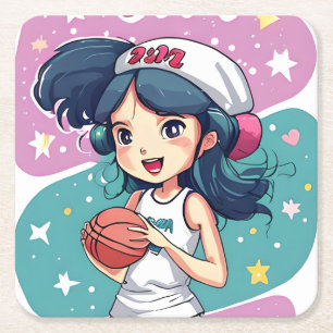 Onderzetter klein baller Babe Square Paper
