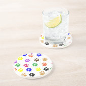 Onderzetter kleurrijke dog verf (Zijkant)