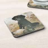 Onderzetter Labrador Lab & Duck Decoy Angstig voor (Linkerzijde)