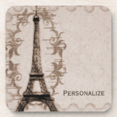 Onderzetter Latte Paris Grunge (Voorkant)