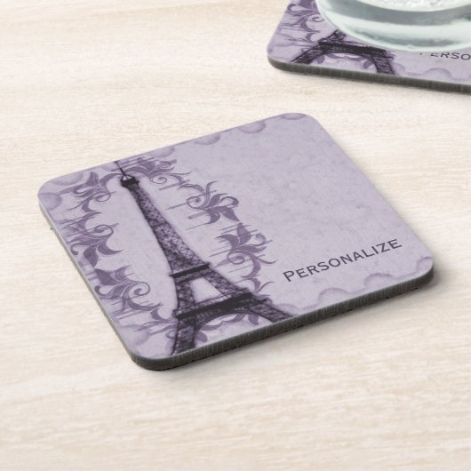 Onderzetter Lavender Paris Grunge (Linkerzijde)