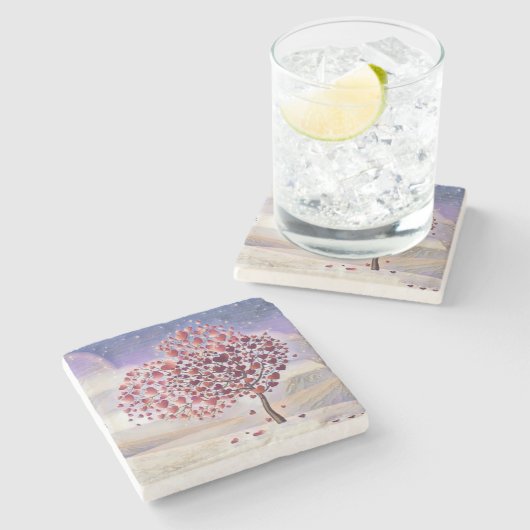 Onderzetter Liefde boom Stone (Zijkant)