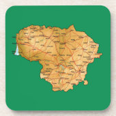 Onderzetter Litouwen Map (Voorkant)