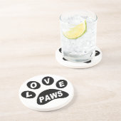 Onderzetter Love Paws on Paws Black (Zijkant)