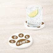 Onderzetter Love Paws on Paws Brown (Zijkant)