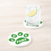 Onderzetter Love Paws on Paws Green (Zijkant)