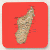 Onderzetter Madagaskar-kaart (Voorkant)