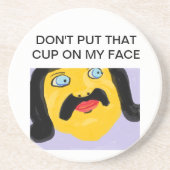 onderzetter-man! zandsteen onderzetter (Voorkant)