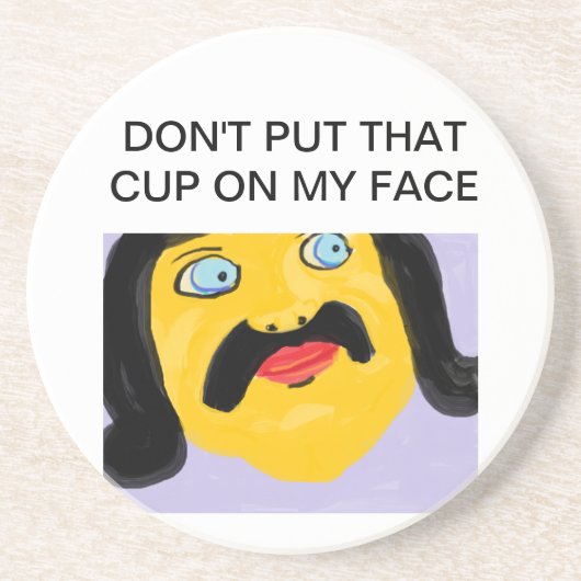 onderzetter-man! zandsteen onderzetter (Voorkant)