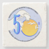 Onderzetter (marmer Stone): MLML 50e golf/zon (Voorkant)